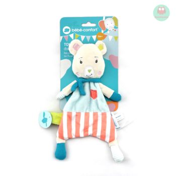 Doudou Plat Lapin Colette Attache Tetine Bebe Confort